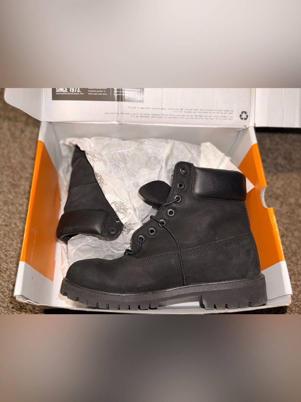Timberland Premium 6-Inch Waterproof Boot in black men’s 9